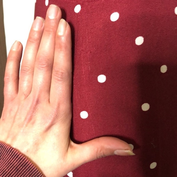 Everly womens red and white polka dot wrap around tie side maxi dress size small - Picture 9 of 11